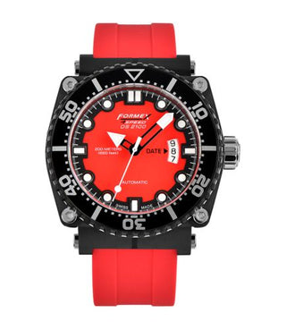 Formex - 2100.9.7074.960  Diver Automatic Red / Rubber