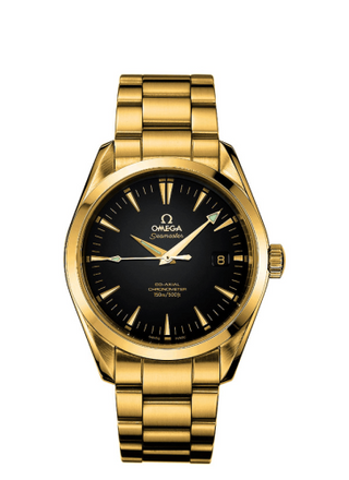 Omega - 2103.50.00  Seamaster Aqua Terra 150M Co-Axial 39.2 Yellow Gold / Black / Bracelet