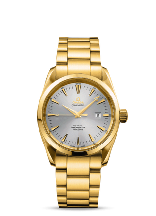 Omega - 2104.30.00  Seamaster Aqua Terra 150M Co-Axial 36.2 Yellow Gold / Silver / Bracelet