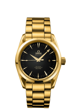 Omega - 2104.50.00  Seamaster Aqua Terra 150M Co-Axial 36.2 Yellow Gold / Black / Bracelet