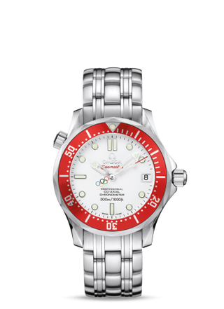 Omega - 212.30.36.20.04.001  Seamaster Diver 300M Co-Axial 36.25 Stainless Steel / White / Bracelet / Vancouver Olympics