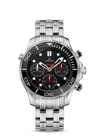 Omega - 212.30.42.50.01.001  Seamaster Diver 300M Co-Axial 41.5 Chronograph Stainless Steel / Black / Bracelet