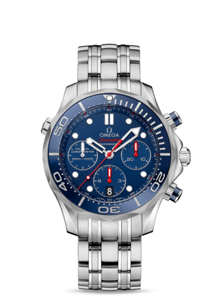 Omega - 212.30.42.50.03.001  Seamaster Diver 300M Co-Axial 41.5 Chronograph Stainless Steel / Blue / Bracelet