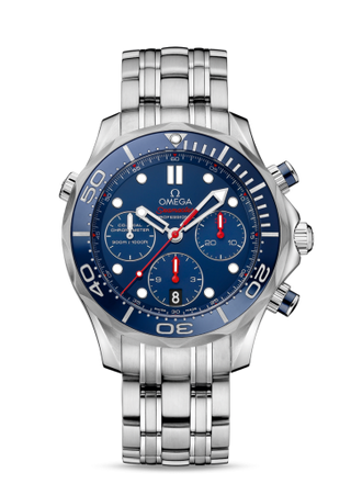 Omega - 212.30.44.50.03.001  Seamaster Diver 300M Co-Axial 44 Chronograph Stainless Steel / Blue / Bracelet