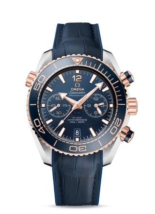 Omega - 215.23.46.51.03.001  Seamaster Planet Ocean 600M Co-Axial 45.5 Master Chronometer Chronograph Stainless Steel / Sedna Gold / Blue / Alligator