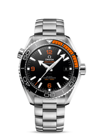 Omega Seamaster Planet Ocean 600M Co-Axial 43.5 Master Chronometer GMT Stainless Steel / Black White / Alligator (215.30.44.21.01.002)