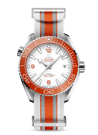 Omega - 215.32.44.21.04.001  Seamaster Planet Ocean 600M Co-Axial 43.5 Master Chronometer Stainless Steel / White / NATO