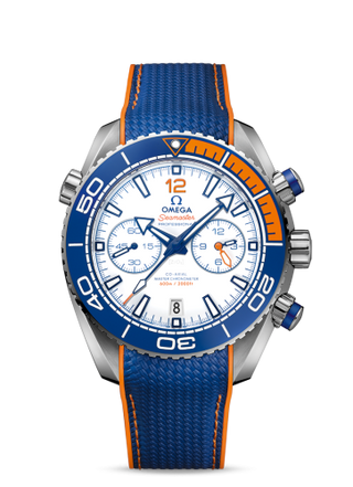 Omega - 215.32.46.51.04.001  Seamaster Planet Ocean 600M Co-Axial 45.5 Master Chronometer Chronograph Stainless Steel / White / Rubber / Michael Phelps