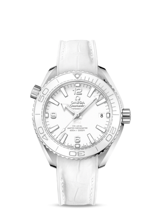 Omega - 215.33.40.20.04.001  Seamaster Planet Ocean 600M Co-Axial 39.5 Master Chronometer Stainless Steel / White / Alligator