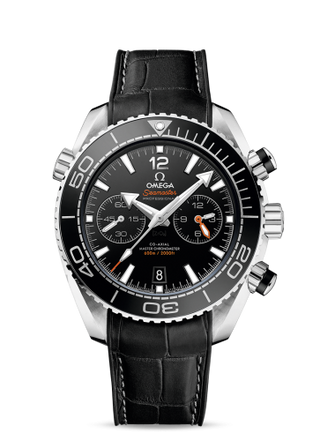 Omega - 215.33.46.51.01.001  Seamaster Planet Ocean 600M Co-Axial 45.5 Master Chronometer Chronograph Stainless Steel / Black / Alligator