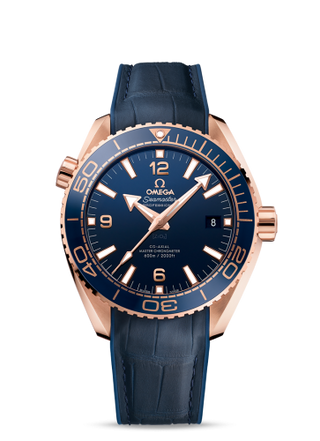 Omega - 215.63.44.21.03.001  Seamaster Planet Ocean 600M Co-Axial 43.5 Master Chronometer Sedna Gold / Blue / Strap