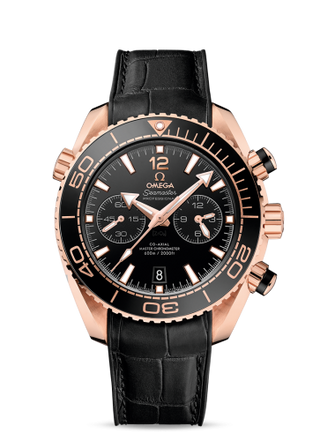 Omega - 215.63.46.51.01.001  Seamaster Planet Ocean 600M Co-Axial 45.5 Master Chronometer Chronograph Sedna Gold / Black / Alligator