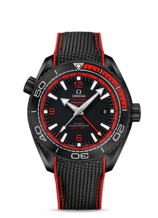 Omega - 215.92.46.22.01.003  Seamaster Planet Ocean 600M Co-Axial 45.5 Master Chronometer GMT Deep Black Red