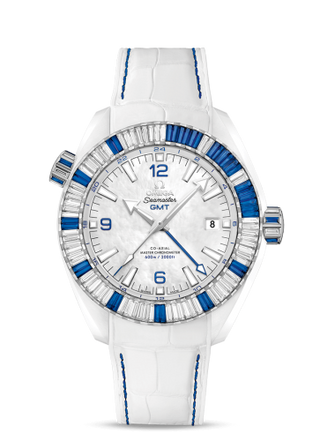 Omega - 215.98.46.22.05.001  Seamaster Planet Ocean 600M Co-Axial 45.5 Master Chronometer GMT Deep White Sapphire