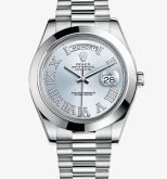 Rolex - 218206-0052  Day-Date II Platinum Diamond Romans