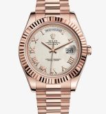 Rolex - 218235-0033  Day-Date II Everose Ivory Roman