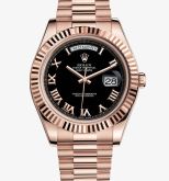 Rolex - 218235-0034  Day-Date II Everose Black Roman