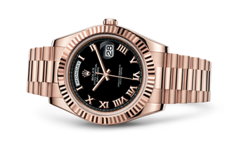 Rolex - 218235-0034  Day-Date II Everose Black Roman