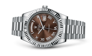 Rolex - 218239-0040  Day-Date II White Gold Chocolate Roman