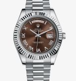 Rolex - 218239-0040  Day-Date II White Gold Chocolate Roman