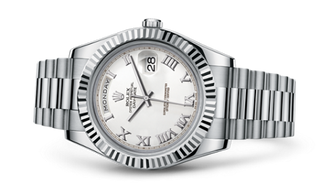 Rolex - 218239-0041  Day-Date II White Gold White Roman