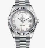 Rolex - 218239-0041  Day-Date II White Gold White Roman