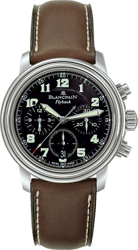 Blancpain - 2185F-1130-63  Léman Chronograph Flyback Stainless Steel / Black / Strap