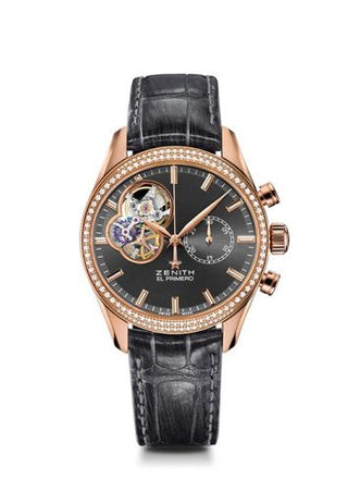 Zenith - 22.2150.4062/91.C752  El Primero Chronomaster Lady 38 Rose Gold / Slate / Alligator