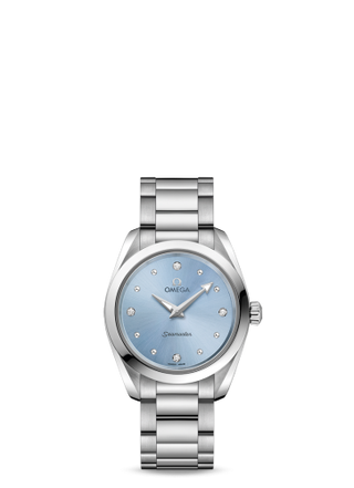 Omega - 220.10.28.60.53.001  Seamaster Aqua Terra 150M Quartz 28 Stainless Steel / Blue / Bracelet