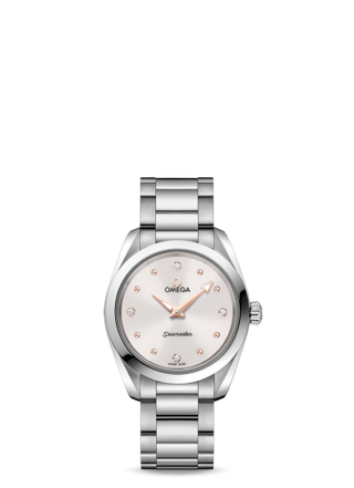 Omega - 220.10.28.60.54.001  Seamaster Aqua Terra 150M Quartz 28 Stainless Steel / White / Bracelet