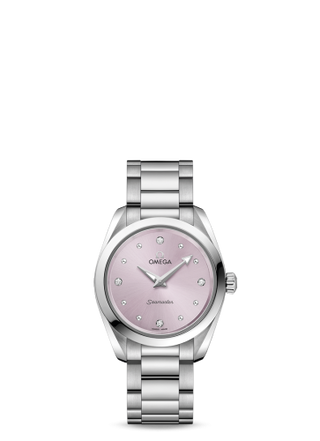 Omega - 220.10.28.60.60.001  Seamaster Aqua Terra 150M Quartz 28 Stainless Steel / Lilac / Bracelet