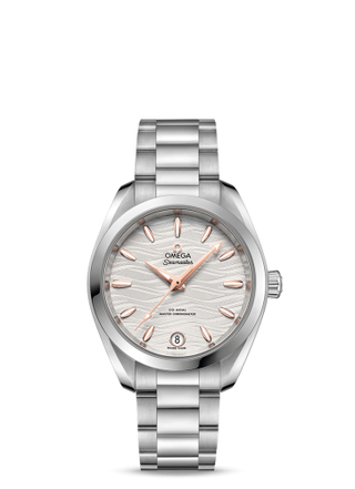 Omega - 220.10.34.20.02.001  Seamaster Aqua Terra 150M Master Chronometer 34 Stainless Steel / Silver-Waves / Bracelet