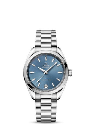 Omega - 220.10.34.20.03.002  Seamaster Aqua Terra 150M Master Chronometer 34 Stainless Steel / Sea Blue / Bracelet