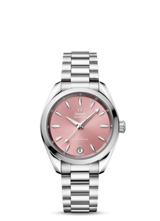 Omega - 220.10.34.20.10.003  Seamaster Aqua Terra 150M Master Chronometer 34 Stainless Steel / Shell Pink / Bracelet