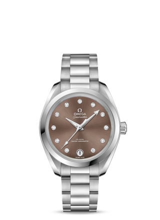 Omega - 220.10.34.20.63.001  Seamaster Aqua Terra 150M Master Chronometer 34 Stainless Steel / Brown / Bracelet