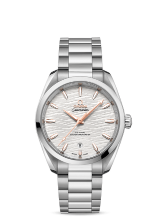 Omega - 220.10.38.20.02.002  Seamaster Aqua Terra 150M Master Chronometer 38 Stainless Steel / Silver-Waves / Bracelet