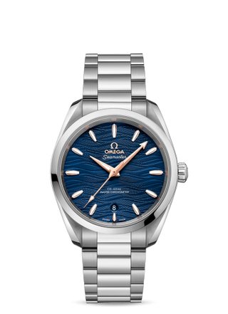 Omega - 220.10.38.20.03.002  Seamaster Aqua Terra 150M Master Chronometer 38 Stainless Steel / Blue-Waves / Bracelet