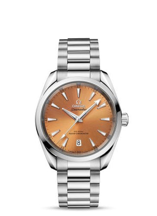 Omega - 220.10.38.20.12.001  Seamaster Aqua Terra 150M Shades Master Chronometer 38 Stainless Steel / Saffron / Bracelet