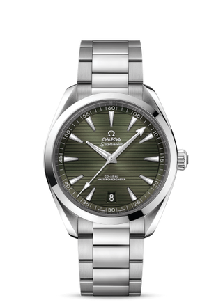 Omega - 220.10.41.21.10.001  Seamaster Aqua Terra 150M Master Chronometer 41 Stainless Steel / Green / Bracelet