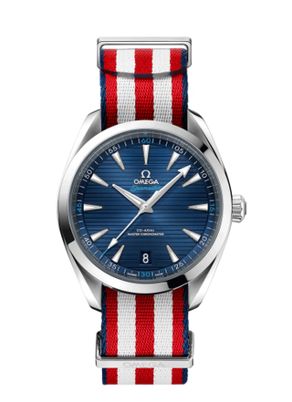 Omega - 220.12.41.21.03.003  Seamaster Aqua Terra 150M Master Chronometer 41 Stainless Steel / Blue / NATO / Shaun White Edition