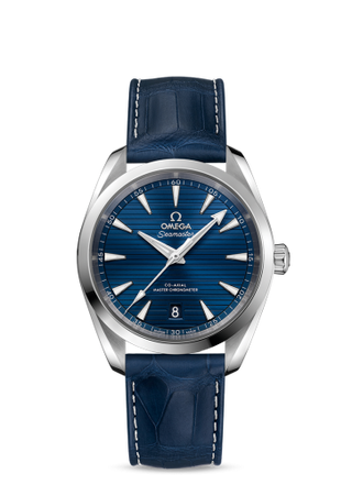 Omega - 220.13.38.20.03.001  Seamaster Aqua Terra 150M Master Chronometer 38 Stainless Steel / Blue / Alligator