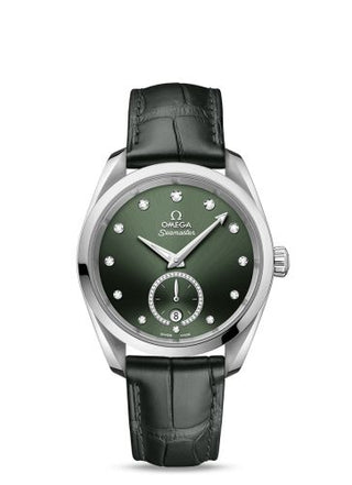 Omega - 220.13.38.20.60.001  Seamaster Aqua Terra 150M Master Chronometer Small Seconds 38 Stainless Steel / Green - Diamond / Alligator