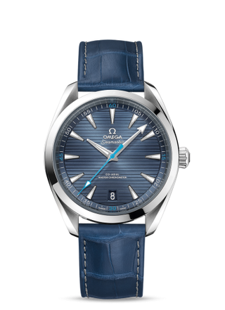 Omega - 220.13.41.21.03.002  Seamaster Aqua Terra 150M Master Chronometer 41 Stainless Steel / Blue / Alligator