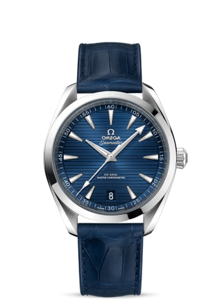 Omega - 220.13.41.21.03.003  Seamaster Aqua Terra 150M Master Chronometer 41 Stainless Steel / Blue / Alligator