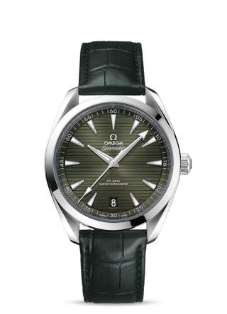 Omega - 220.13.41.21.10.001  Seamaster Aqua Terra 150M Master Chronometer 41 Stainless Steel / Green / Alligator