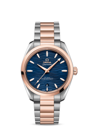 Omega - 220.20.38.20.03.001  Seamaster Aqua Terra 150M Master Chronometer 38 Stainless Steel / Sedna Gold / Blue-Waves / Bracelet