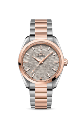 Omega - 220.20.38.20.06.001  Seamaster Aqua Terra 150M Master Chronometer 38 Stainless Steel / Sedna Gold / Grey-Waves / Bracelet