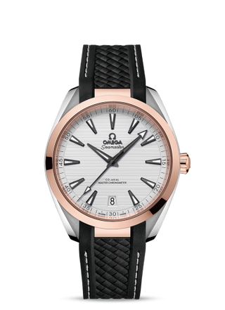 Omega - 220.22.41.21.02.001  Seamaster Aqua Terra 150M Master Chronometer 41 Stainless Steel / Sedna Gold / Silver / Rubber