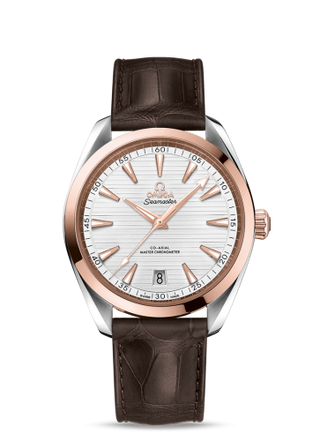 Omega - 220.23.41.21.02.001  Seamaster Aqua Terra 150M Master Chronometer 41 Stainless Steel / Sedna Gold / Silver / Alligator