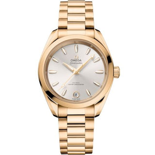 Omega - 220.50.34.20.02.001  Seamaster Aqua Terra 150M Shades Master Chronometer 34 Moonshine Gold / Silver / Bracelet